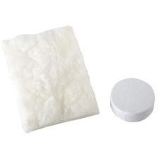 JOHNS MANVILLE 556309 Fitting Cover,End Cap,3-1/4 In Max,White 6TEG5