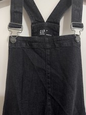 NWT GapMaternityDenim Overalls Black Wash Size M Adjustable Straps