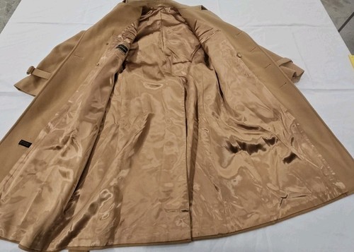 Saks Fifth Avenue Coat Mens Brown Wool Jacket Trench Adult - Picture 9 of 15