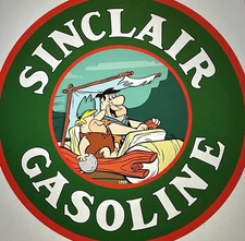 Retro Style Sinclair Gasoline 12 In High Quality Round  Sign