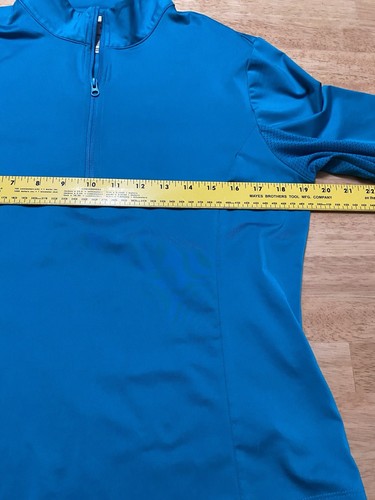 Tommy Bahama türkisfarbenes langärmliges angedeutetes Golf Tennisshirt Größe Large (11) - Bild 7 von 12