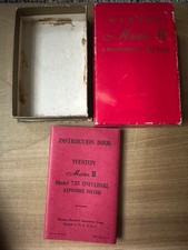 Weston Master II Exposure meter instruction book  original box only Model 735