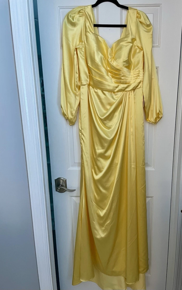 bride and bridesmaid dress for bachelorette party Terri Midi Dress in Butter Yellow