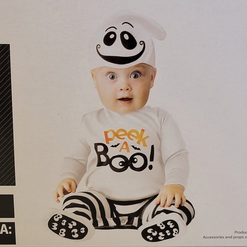 Giggly Ghost Halloween Disfraz Bebé 0/6M Mono Sombrero Niño Niña Unisex Infante - Imagen 2 de 4