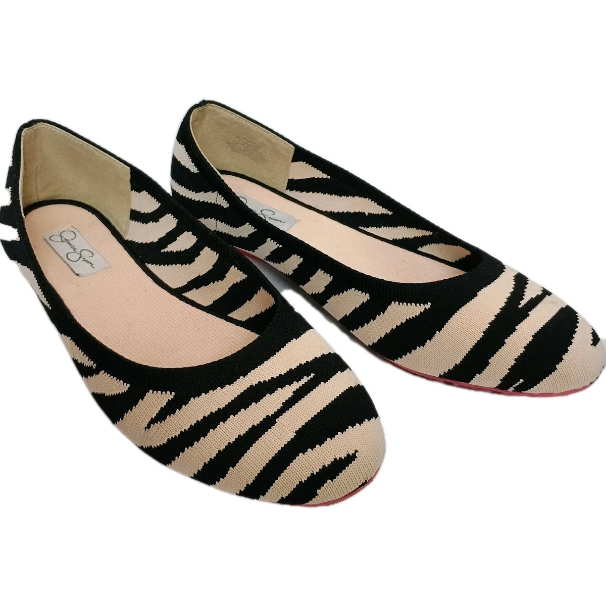 Chaussures Plates Jessica Simpson - Imprimé Léopard - Pointure 7 US - Fausse Fourrure - Occasion