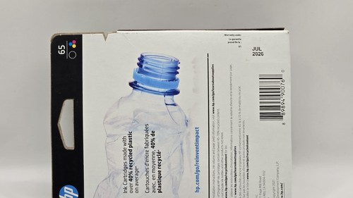 Original HP 65 schwarz & dreifarbig Kombipack ABGELAUFEN JULI 2026 NEU FABRIKVERSIEGELT - Bild 4 von 6