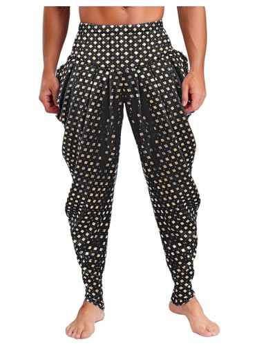 Men Costume Adjustable Dhoti Pants Indian Trousers Satin Metallic Wear Shiny - Picture 33 of 82