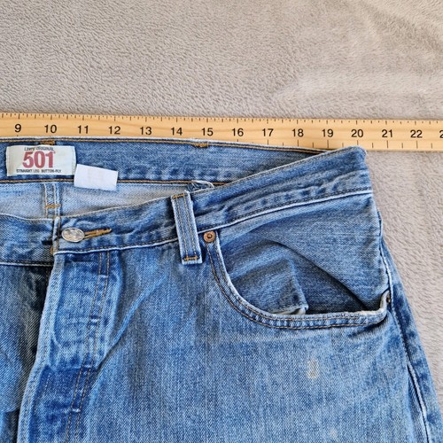 Levi's 501 XX Jeans Mens W40 L30 Light Blue Denim Stone Wash Straight 🇲🇽 - Picture 6 of 11