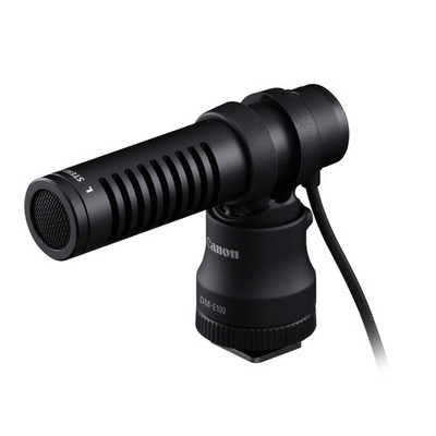 Canon Microphone w/Windscreen Shoe Mounted Stereo Directional DM-E100 Open Box