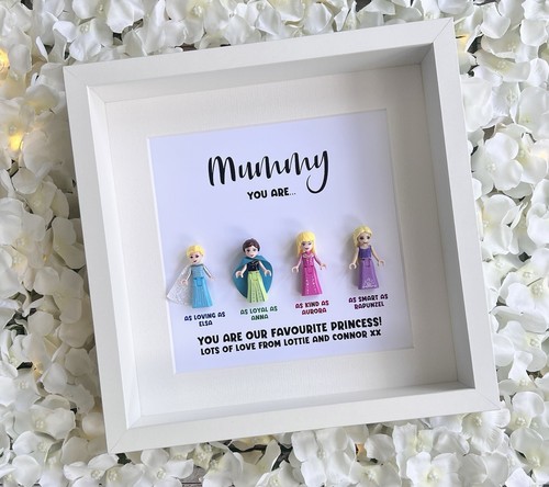 Disney Princess Minifigures Personalised Gift Frame (Mum | Mummy | Mothers Day) - Picture 2 of 5