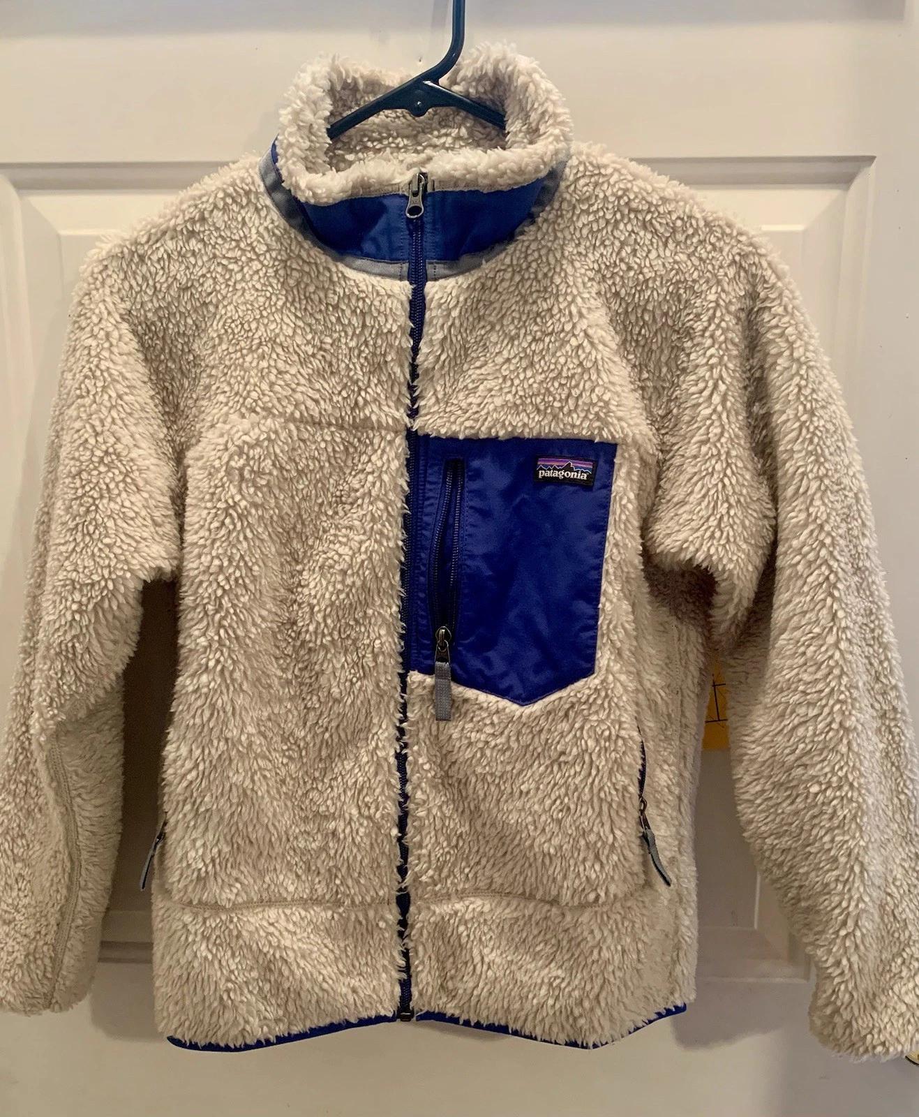 Patagonia Retro X Fleece Kids Jacket Size L 12 beige Outdoor Kid's