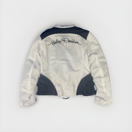 Harley-Davidson Womens White Mesh Jacket side strap Extra Small - Picture 2 of 6