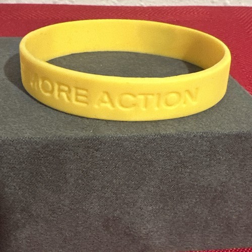SPIKE TV / GET MORE ACTION Yellow rubber silicone Promo wristband BRACELET - Picture 3 of 3