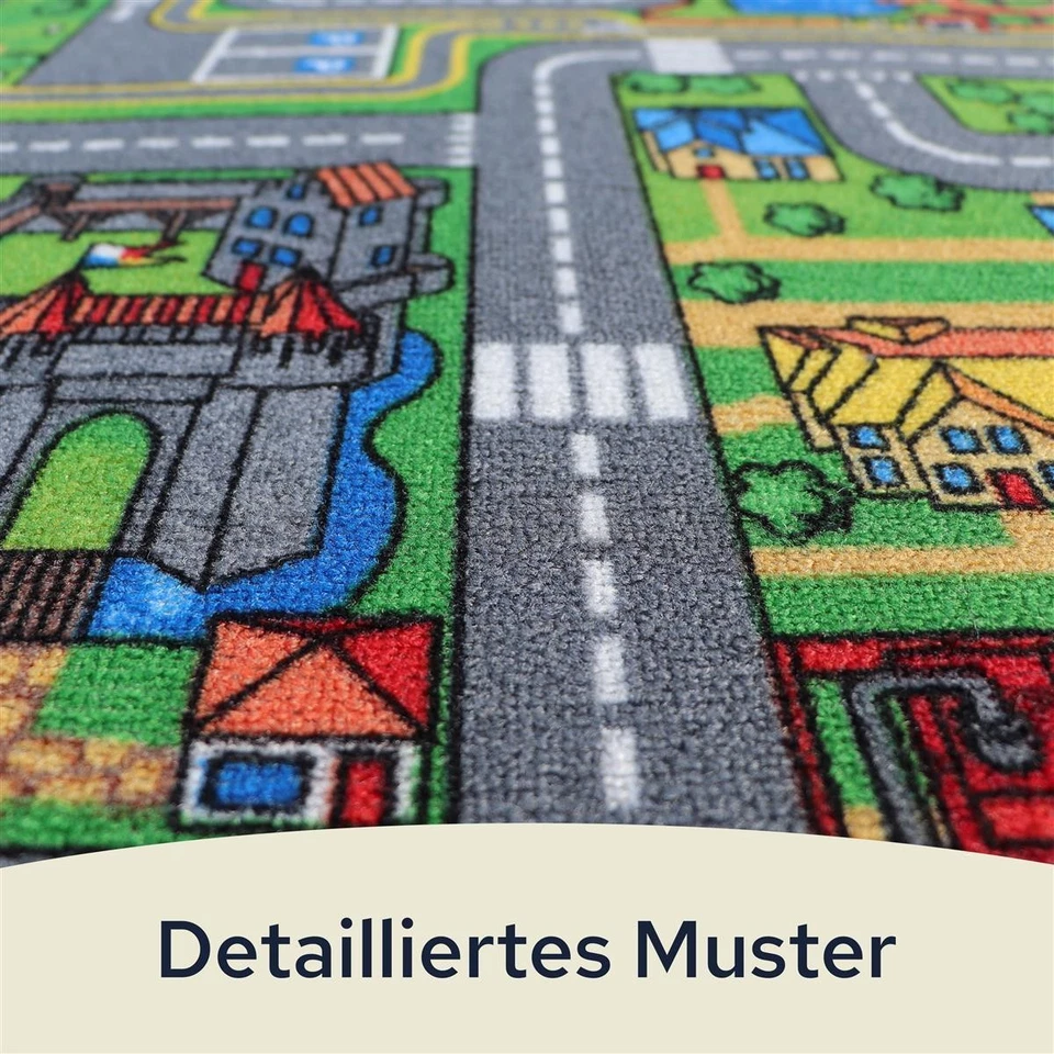 Spielteppich Kinderteppich Straßenteppich Auto Wohnteppich versch. Motive&Größen - Bild 2 von 4