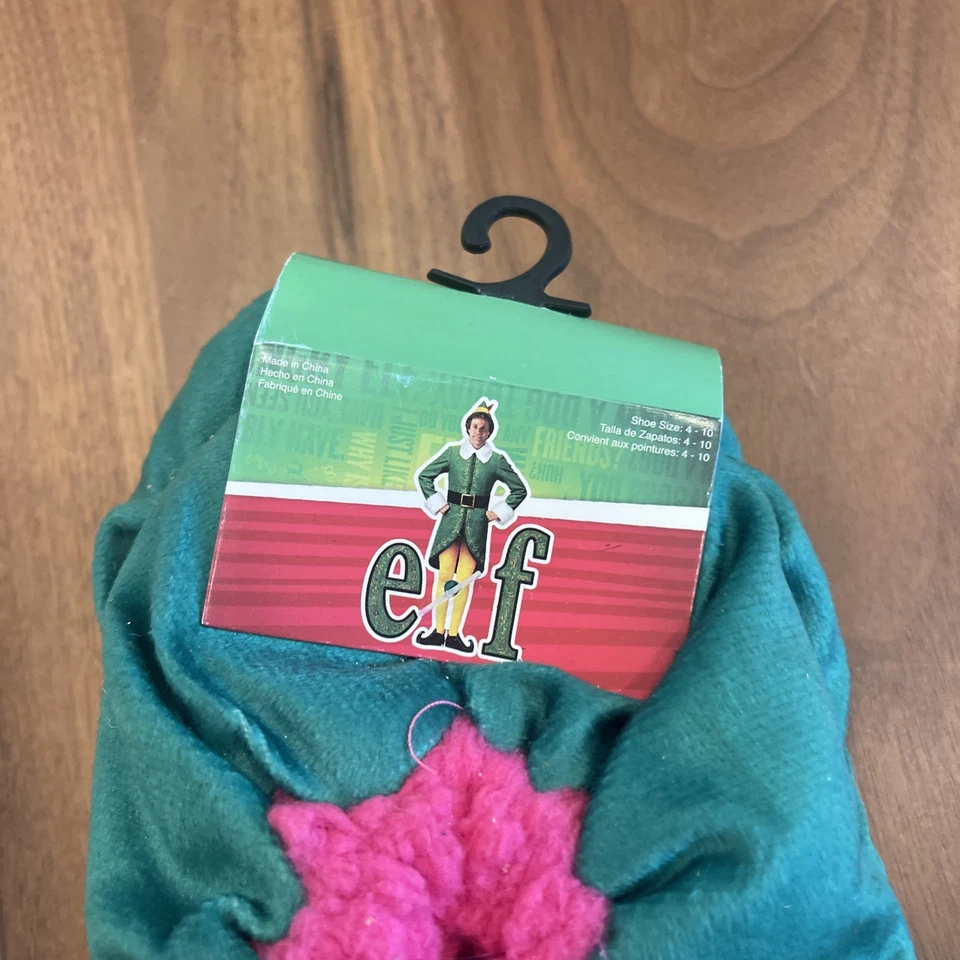 Buddy The ELF Slippers Men’s Women’s SMILING IS MY FAVORITE movie Size 4-10 NEW - Image 3 of 4