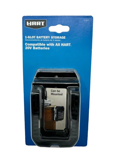 Hart 1-Slot Battery Storage Holder Mountable Compatible Hart 20V Batteries