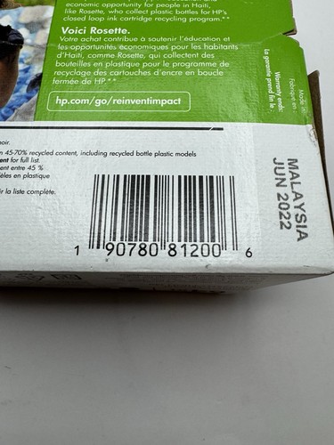 Nowy oryginalny czarny wysokowydajny wkład atramentowy HP 64XL EXP 06/2022 - Zdjęcie 9 z 9