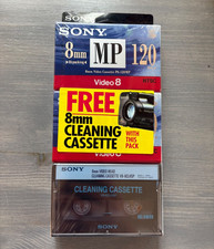 Sony 8mm Video Head Cleaning Cassette V8-6CLHSP  Two Cassettes P6-120MP SEALED