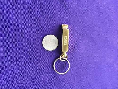 Koret Gold Tone Whistle On Key Chain - Picture 8 of 8