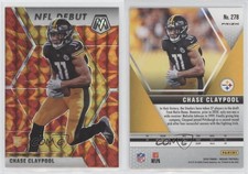 2020 Panini Mosaic NFL Debut Reactive Orange Prizm Chase Claypool #278 Rookie RC