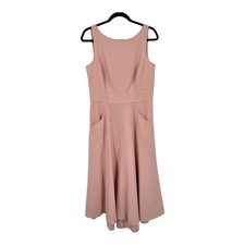 Eliza J Dress Bateau neck fit & flare pink size 10