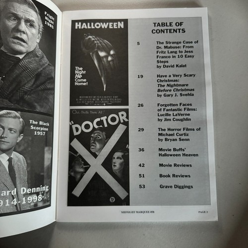 Midnight Marquee 58 Fall 1998 Boris Karloff Michael Curtiz Magazine Vintage - Picture 3 of 8