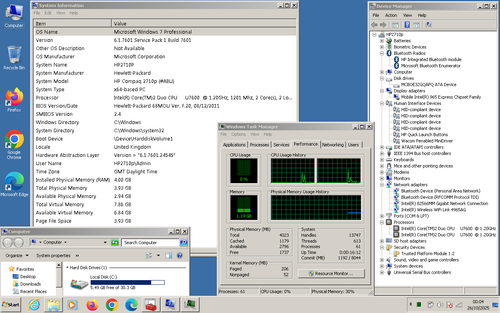 HP 2710p 12.1" Tablet/Laptop Intel Core2Duo 4GB RAM, 32GB SSD HDD, Windows 7 Pro - Picture 3 of 20