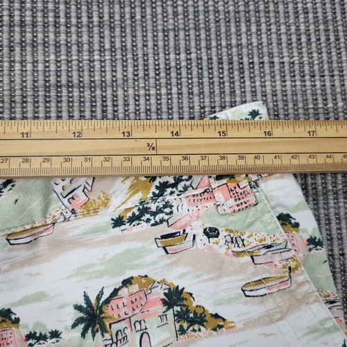 Boden Riviera Print Jeans Womens UK 12 Long Length Ankle Grazer Ivory Pink - Picture 9 of 11