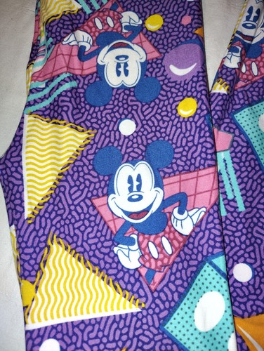 LuLaRoe Leggings Kids L/XL NWOT 1990's Style Pop Disney Mickey Mouse NEW OS - Picture 2 of 3
