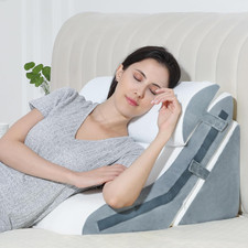 Bed Wedge Pillow for Sleeping 3PCS, 20-In-1 Adjustable Memory Foam Wedge Pillow