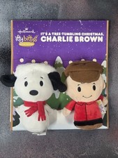 Hallmark Itty Bittys Story Book Set Peanuts Gang Christmas Charlie Brown Snoopy