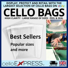 Clear Cello Cellophane Card Bags Self Seal - Display Bag for Cards & Photos - UK