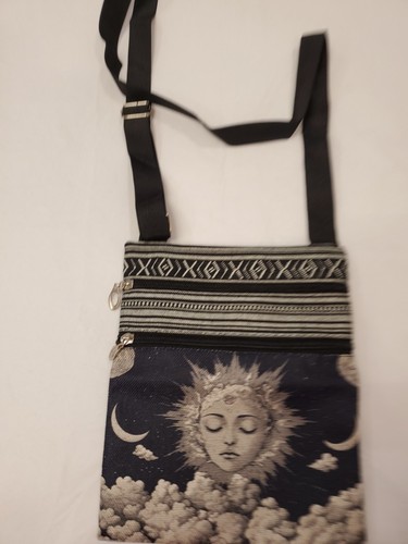 Kleine Damen-Umhängetasche Kuriertasche Hipster himmlischer böhmischer Stil NEU - Bild 1 von 9