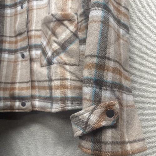 Hem & Thread Shacket Women’s Size Large NEW Winter Christmas Gift Cream/Brown+ - Picture 3 of 9