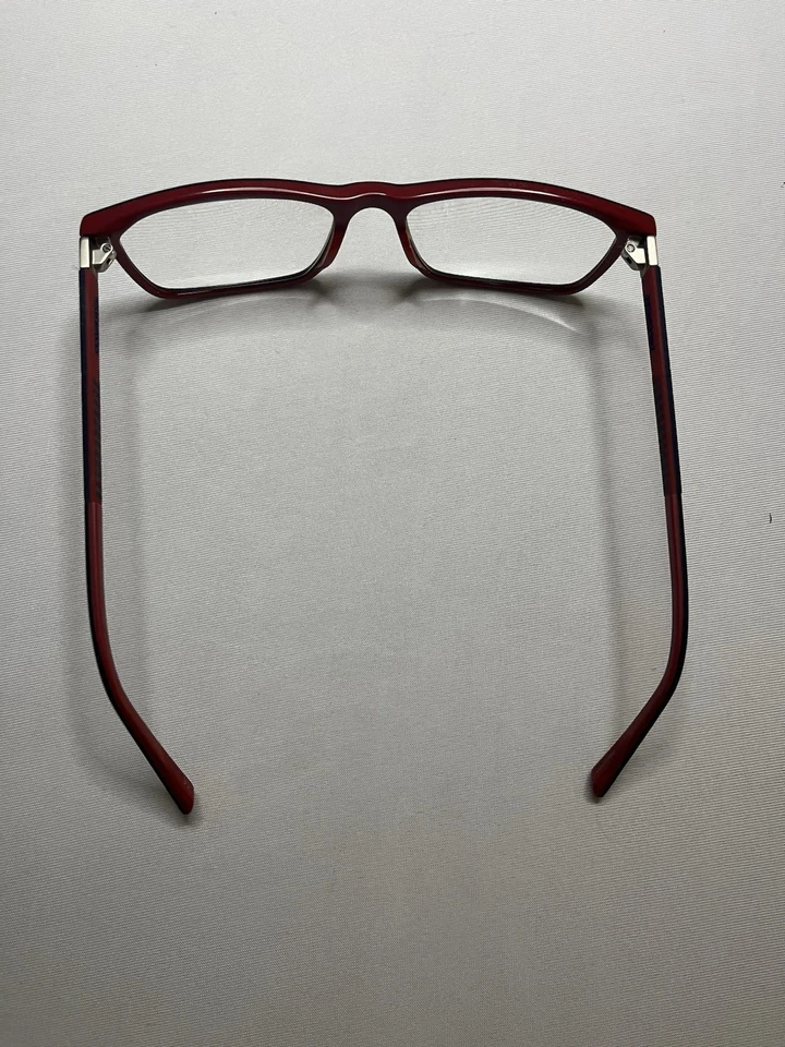 Gafas para hombre Converse Q312 azul marino/rojo 55-17-145 marco rectangular sin arañazos usadas Foto 4 de 4