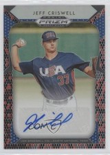 2019 Panini Prizm Draft Picks Red & Black Snakeskin Jeff Criswell #104 Auto 0st9