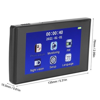 Video Doorbell 4.5in HD Intelligent Electronic Camera Door Viewer With Motio SET