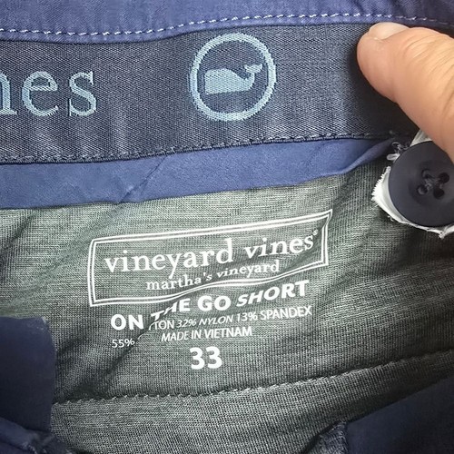 Vineyard Vines Mens On The Go Shorts Blue Size 33 Flat Front Casual Golf - Picture 3 of 6