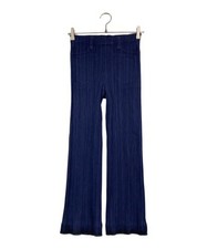 Pleats Please S Denim Transfer Pleat Pants Women Navy Corduroy Wide Leg