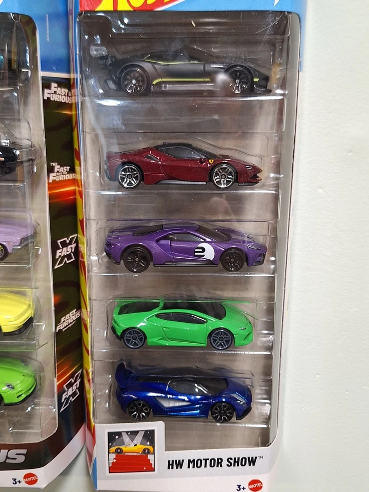 2025 Hot Wheels Motor Show & Fast & Furious 5 Pack New In Box - Image 3 of 3