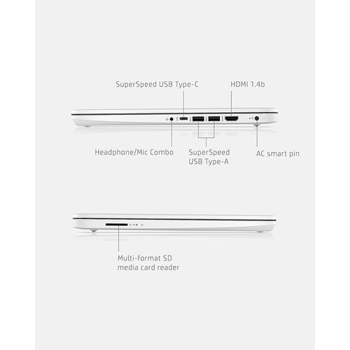 Hewlett Packard 14-dq0080nr 14" Intel Celeron N4020 4GB/64GB Touch Laptop, White - Picture 6 of 9