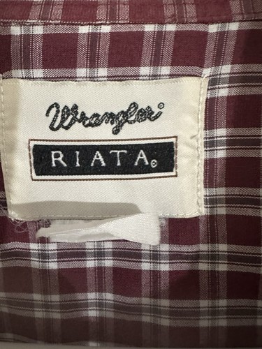 Wrangler Riata Hemd Herren M/L kariert Button Down Langarm Western - Bild 7 von 9