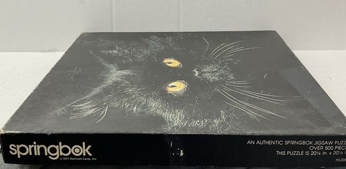 Vintage 1977 Springbok "Midnight Magic" Black Cat 500 Piece Jigsaw Puzzle - Picture 8 of 8