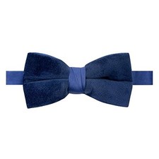 Men's Pretied Velvet Bow Tie One Size Navy Blue