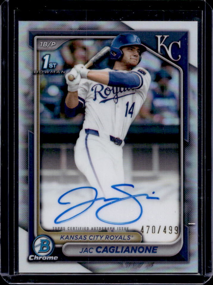 2024 Bowman Draft Jac Caglianone Chrome Auto Refractor 1st #470/499
