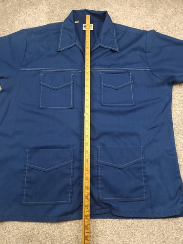 Camicia vintage Mr Dee Cee uomo grande blu cuciture con bottoni made in USA - Foto 14 di 18
