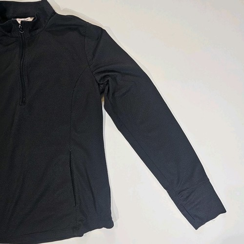 Tommy Bahama Golf Pullover 1/4 Zip Womens Size Large Black Textured Activewear - Picture 4 of 6