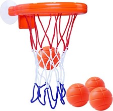 Durable Bathtub Basketball Set with 3 Balls - Bath Time Entertainment