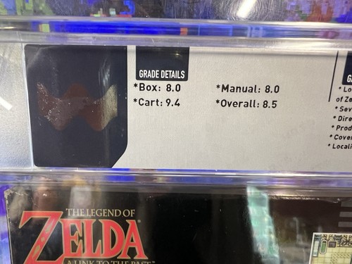 1992 SNES The Legend Of Zelda: A Link To The Past Graded WATA 8.5 CIB - Cart 9.4 - Picture 5 of 11
