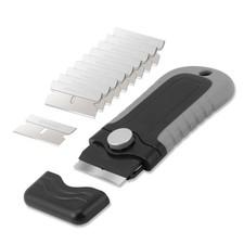 Razor Blade Scraper Tool with Blade Storage Container, Glass Cooktop Stove Sc...